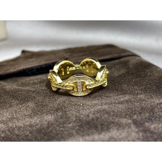 Hermes, Chaine, d'Ancre, Enchainee, diamond, Ring